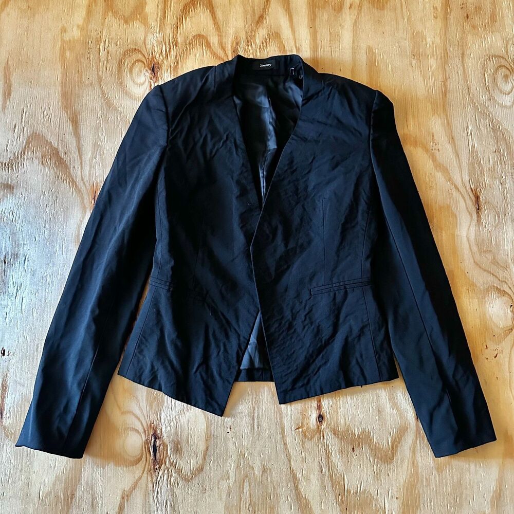 Theory Lanai Bevona Virgin Wool Blazer - Size 6